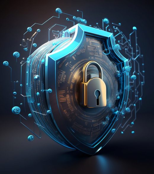 3d internet secuirty badge 3d render of an internet security badge